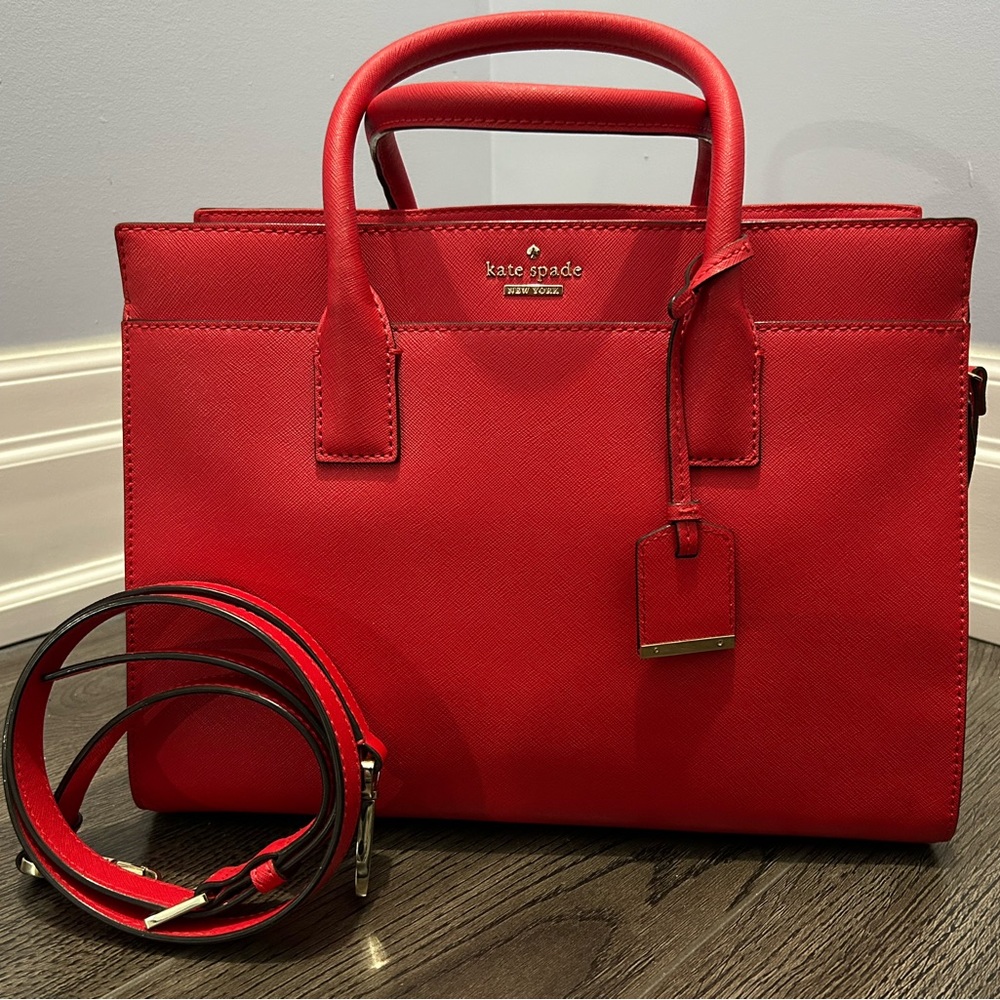 Large KATE SPADE Lobster Red Satchel